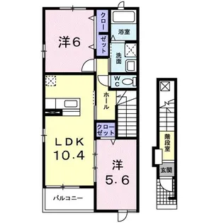 メルシープラザV【2階】の間取り