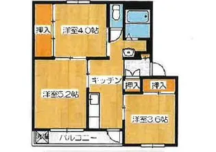 ヴィラナリー折戸I号棟【4階】の間取り