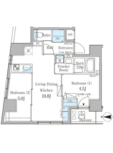 パークルール神田司町ロンド【6階】の間取り