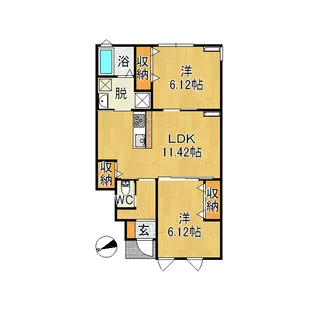 Suklaa B【1階】の間取り