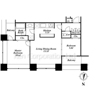 芝浦アイランド エアタワー【26階】の間取り
