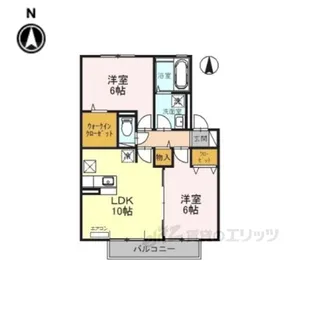 コンフォート東寝屋川【1階】の間取り