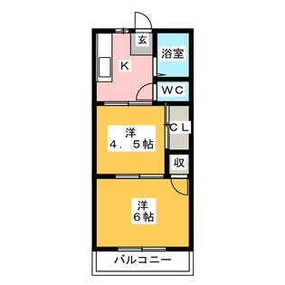 ハイツ斉藤【2階】の間取り