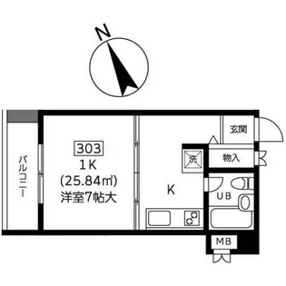 フィオーレ戸越【3階】の間取り