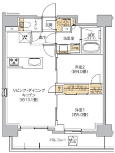 リビオメゾン西麻布【9階】の間取り