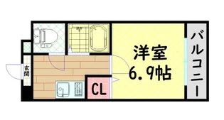 フォレストスクエア西長堀【8階】の間取り