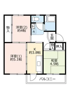 UR明石舞子【2階】の間取り