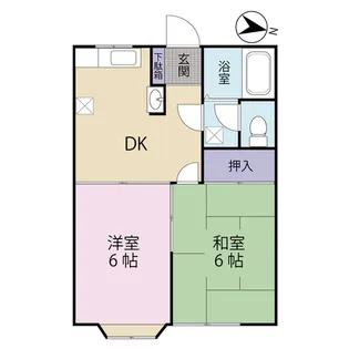 コンフォール武蔵【1階】の間取り