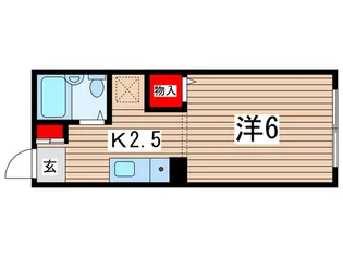 ユーコーポB【2階】の間取り