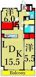 スプランディッド西日暮里【6階】の間取り