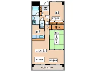 平野ビル3【2階】の間取り