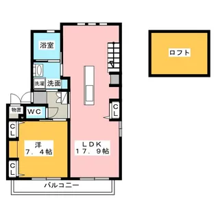 ソレイユK【2階】の間取り