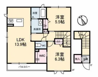 サン・ドルフ【2階】の間取り