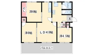 ヴィラナリー加東III 2号棟【4階】の間取り