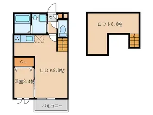 ローズコート南福岡【2階】の間取り
