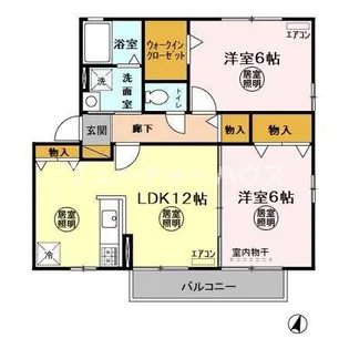 パークフラッツ C【2階】の間取り