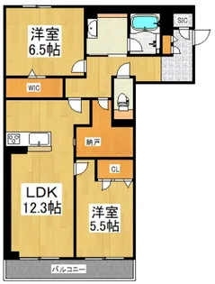 エトワール【2階】の間取り
