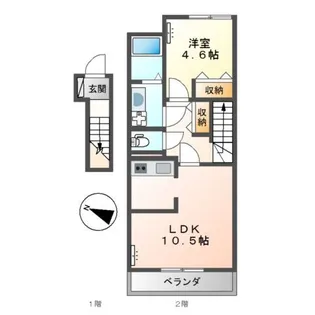 グリーンハイツ【2階】の間取り