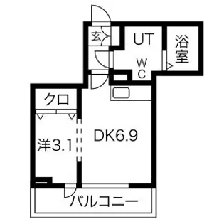 メリディアン迫壱番館【2階】の間取り