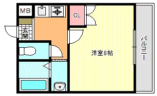 アクシリア駒川【2階】の間取り