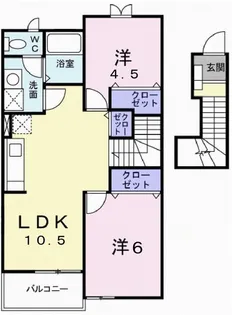 ウーノ川島田【2階】の間取り