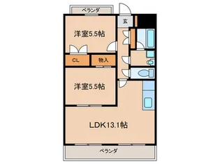 クレイントータス【4階】の間取り