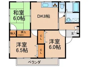 ウインド・イチキA【2階】の間取り