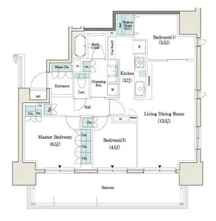 パークリュクス仙台【7階】の間取り
