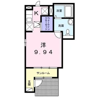 ミズ キャッスル【1階】の間取り