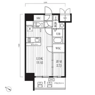 アプリーレ中之島【7階】の間取り