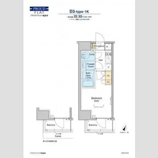 プラウドフラット戸越銀座【2階】の間取り