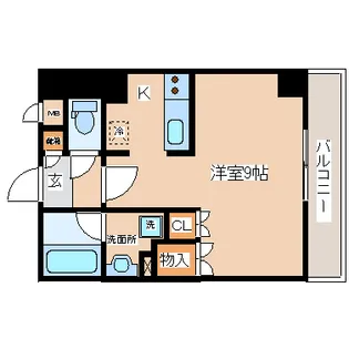 エイブルシティ黒松【1階】の間取り