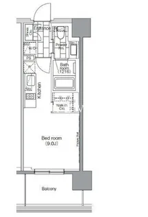 パークハビオ芝浦【11階】の間取り