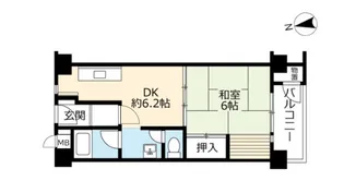 UR新多聞【10階】の間取り