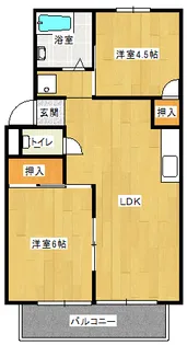 ボンメゾンヤマサキA棟【1階】の間取り
