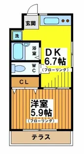 西原マンション【1階】の間取り