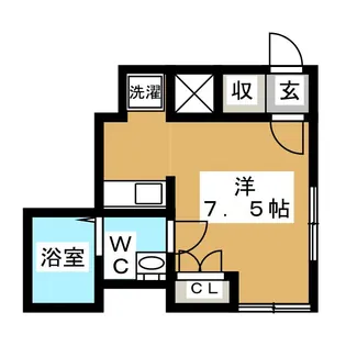 カルチェラタン戸越【1階】の間取り