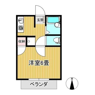 フラット山北【3階】の間取り