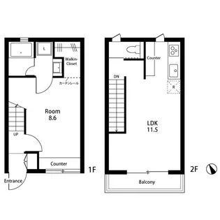 ハライソハット【1階】の間取り