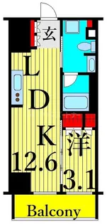 HF上野レジデンスEAST【4階】の間取り