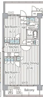 フェールメゾン西大島【4階】の間取り