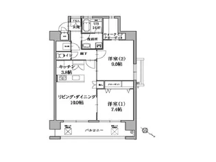 レジデンツァ大橋【7階】の間取り