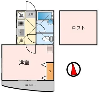 イーストアーク千歳烏山【2階】の間取り