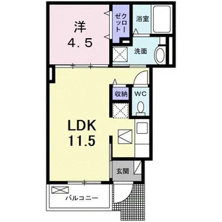 メゾン リアン【1階】の間取り
