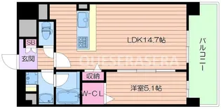 グランフルーヴ【6階】の間取り