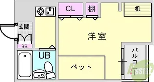 ラ・フェ・ブランシュ岡本【2階】の間取り