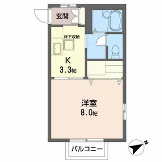 クレール北山【1階】の間取り