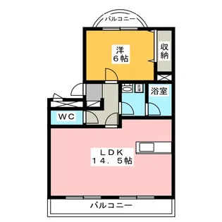 マンションクレアA【1階】の間取り