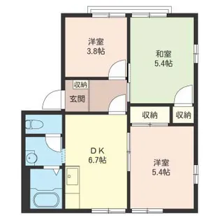 グリーンハイツ【2階】の間取り