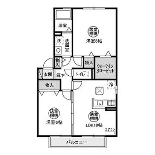ハピネスA【1階】の間取り
